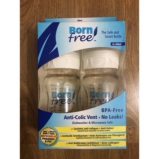 ขวดนม born free สีชา 9oz แพค 2 ขวด