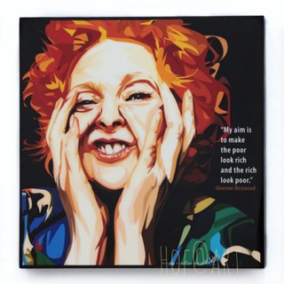 Vivienne Westwood วิเวียน เวสต์วูด นักออกแบบ ดีไซเนอร์​ แฟชั่น รูปภาพ​ติด​ผนัง​ pop art​ กรอบรูป​​ รูปภาพ​ ของแต่งบ้าน