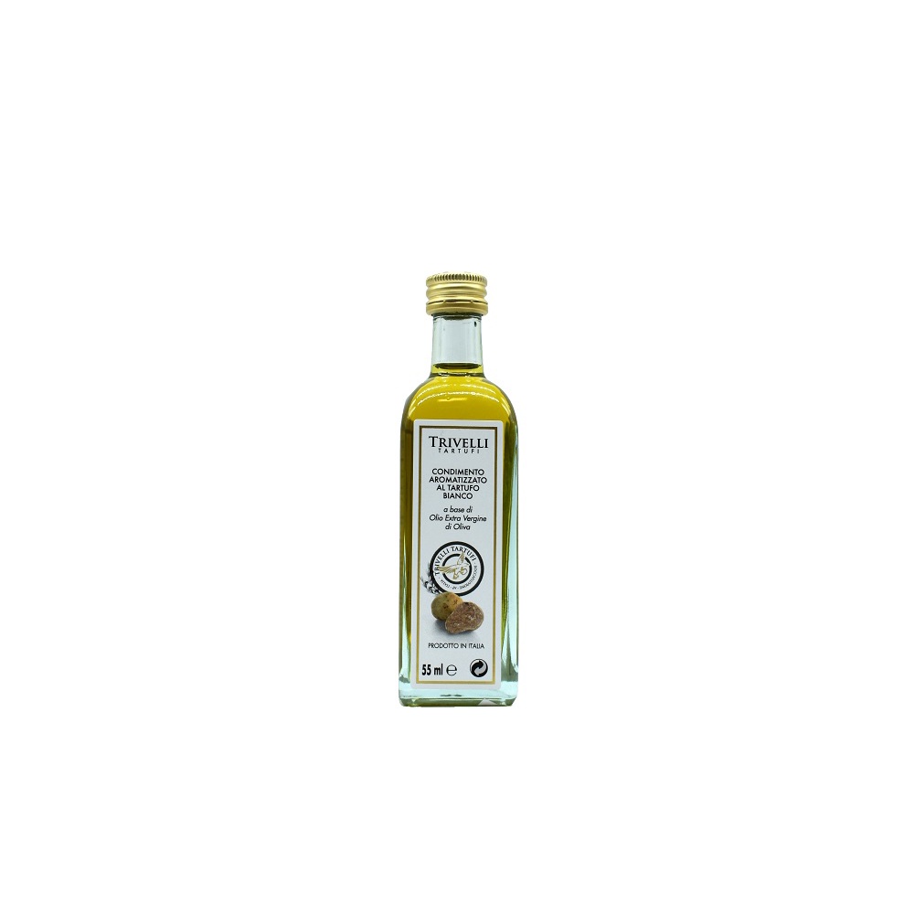 TRIVELLI TARTUFI น้ำมันเห็ดทรัฟเฟิลขาว ทรีเวลลิ ทาตูฟรี่ ขนาด 55 กรัม WHITE TRUFFLE OIL 55 G.