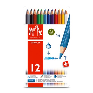 Caran D’arche(คารันดาช) รุ่น Fancolor สีไม้ระบายน้ำเกรดสตูดิโอ 12 สี กล่องโลหะ #1288.312