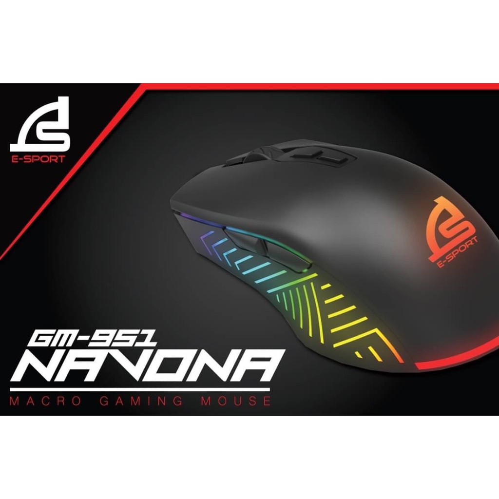 เม้าส์มาโคร SIGNO E-Sport NAVONA Macro Gaming Mouse รุ่น GM-951