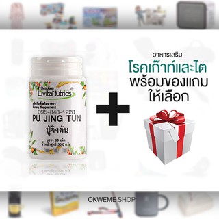 PUJINGTUN + ของแถมเพียบ อาหารเสริมสมุนไพรปู่จิงตัน โรคเก๊าท์ ตับ ไต สายตา กรดยูริกสูง