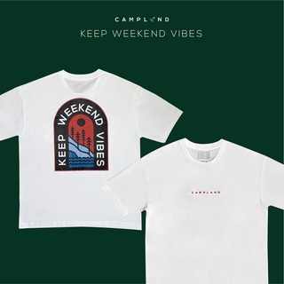 campland weekend vibes t-shirt l WHITE EDITION