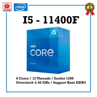 Intel CPU Core i5-11400F 2.6 GHz 6C/12T LGA1200 ซีพียู โปรเซสเซอร์ Gen 11