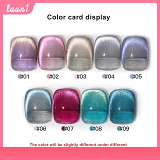 สีเจล AS 15ml. สีดิสโก้ สีแฟรช สีเจลแฟลชไดมอนด์กลิตเตอร์ สีFlash ASZ01-09 9สี แฟชั่นโปร่งแสงแมวตาเล็บกาวสำหรับทำเล็บ15ML COD