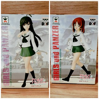 มิโฮะ &amp; ฮานะ ชุดนักเรียน Girls und Panzer สาวปิ๊ง! ซิ่งแทงค์ สาวรถถัง งาน dxf Banpresto Figure ฟิกเกอร์ (ของแท้ มือ 1)