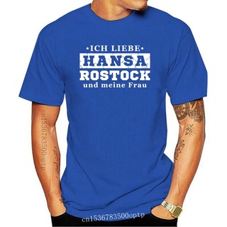 เสื้อยืดคอกลมcrew neckเสื้อยืด มีฮู้ด ลาย Hansa Rostock Fan Geschenk สําหรับผู้ชายS-4XL