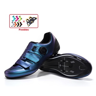 Santic Mens Carbon Fiber Road Cycling Shoes Breathable Professional Ultralight Cycling Shoes S20018