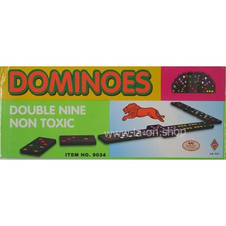 เกมโดมิโน โดมิโน่ Dominoes Game 9034 ชุดใหญ่ 55 ชิ้น พร้อมส่ง!!