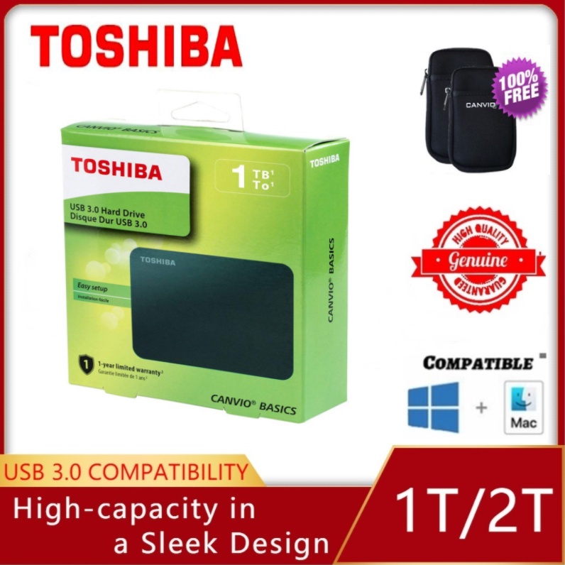 Disco Duro Externo Toshiba 1tb Tera Canvio Basics Usb 3.0new