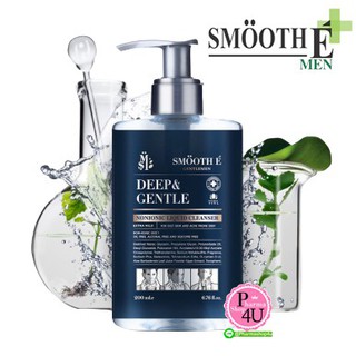 🚚ส่งไว🚚 Smooth E โฟมล้างหน้า สำหรับผู้ชาย Deep&amp;Gentle Liquid Cleanser For Men 200 Ml คุมมัน ลดสิว #8288