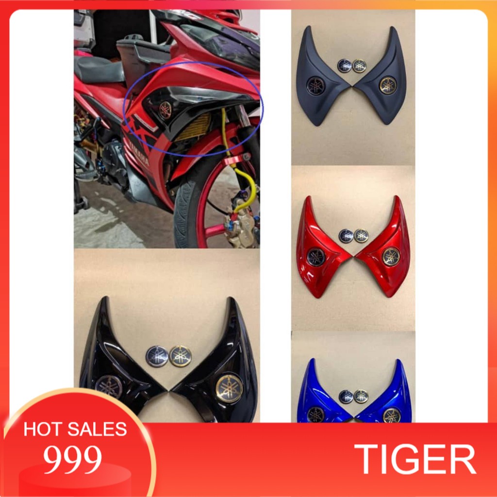 Yamaha Lc135 V6 ขาโล่ด้านข้าง Fairing ฝาครอบด้านในหมวกขนาดเล็ก Air Scoop โลโก้ Yamaha Gold Silver Lc