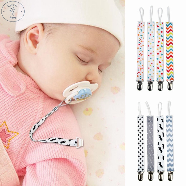 Lot 5 Attaches Tétines Tissu – Chaîne Sucette Bébé, Silicone & Polyester Doux, Anti-Perte Multifonction, Cadeau Naissance
