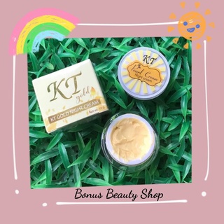 KT night cream ครีมเคที สูตรกลางคืน ครีมไข่มุก กล่องสีครีม 10g ลดสิว ฝ้า กระ ลดริ้วรอย ผิวเรียบเนียน กระจ่างใส ของแท้