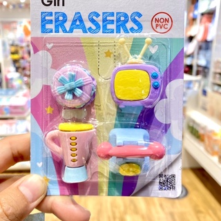 4 ชิ้น ยางลบ น่ารัก เครื่องเขียน erasers