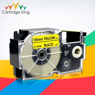 Label Tape 18mm XR-18YW Black on Yellow Cartridge Maker Compatible for Casio KL-G2 KL-120 KL-130 KL-200 KL-7000