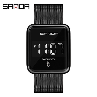 SANDA Official Touch Screen Waterproof Sports Watch นาฬิกาดิจิตอลมัลติฟังก์ชั่น