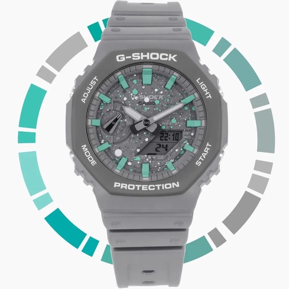 GA-2100 Sports Watch Tiffany Sky สายนาฬิกาเรซินแฟชั่น รับประกันหนึ่งปี v854