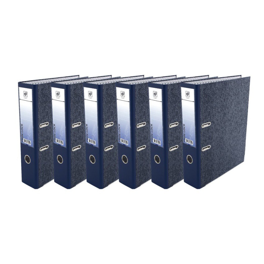 UD FILE แฟ้มสันกว้าง 3 นิ้ว รุ่น 680Q/A4 6 ชิ้น - Blue