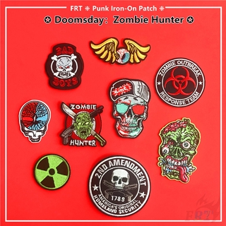 Doomsday : Zombie Hunter - Punk แผ่นแพทช์ปักลายสําหรับตกแต่งเสื้อผ้า 1 ชิ้น