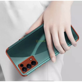 ( รุ่นใหม่ ) Case OPPO Reno5 เคสออฟโป้ เคสนิ่ม ขอบสีหลังใส เคสกันกระแทก สวยและบาง เคสซีลีโคน สินค้าใหม่ Oppo Reno5