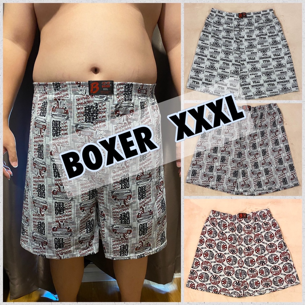 Boxer 3XL ขนาดใหญ่สุด บ๊อกเซอร์ ผ้าเทา คละลาย คนอ้วน อวบ ใส่ได้ เนื้อผ้าคุณภาพดี