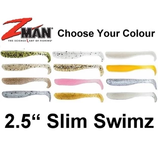 ปลายาง Zman รุ่น Slim Swimz 2.5 นิ้ว ปลายางตกปลา ปลายางตกปลากะพง