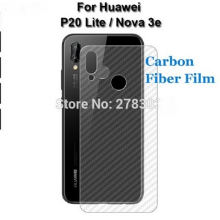 ฟิล์มใสคาร์บอนไฟเบอร์ลายเคฟล่า Huawei Nova 3e ,P20 Lite ติดกันรอยด้านหลัง