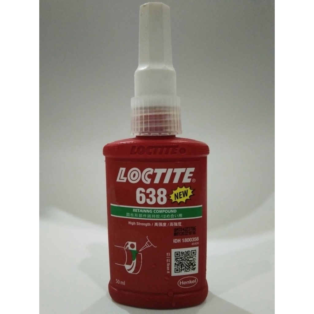 LOCTITE LOCTITE น้ำยาตรึงเพลาแรงยึดสูง กาวอุตสาหกรรม LOCTITE #638 ขนาด 50ML. ล็อคไทท์