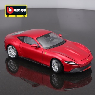 Bburago โมเดลรถยนต์ 1:24 Ferrari Roma สีแดง ของเล่นสําหรับเด็ก