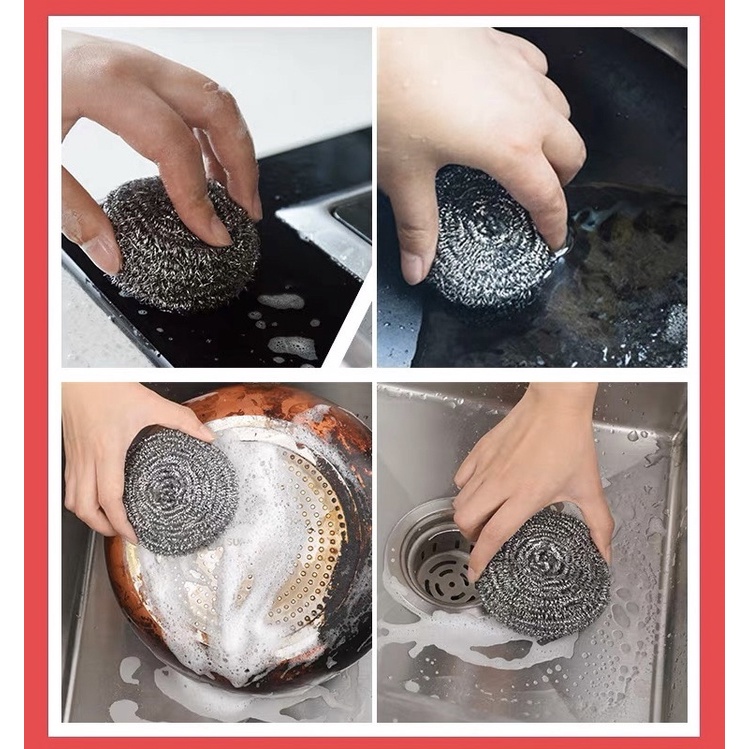 INDOLINE - STEEL WOOL 40G - STEEL WOOL WIRE DISHWASHING COARSE - ทําความสะอาดท่อระบายน้ํา - อ่างล้าง