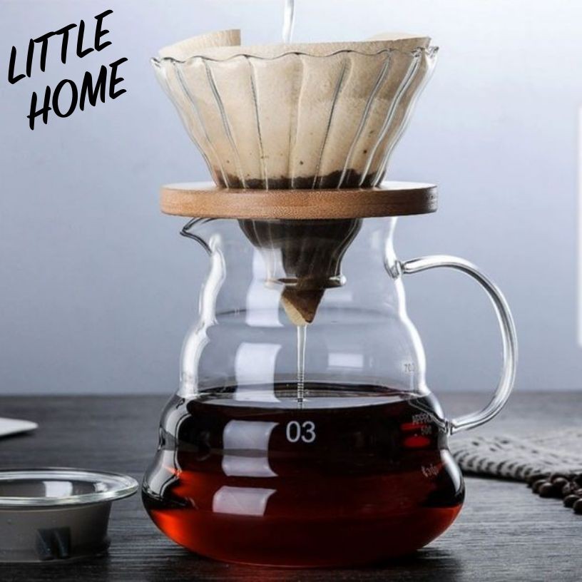 LITTLEHOME ดริปกาแฟ ชุดดริปกาแฟ ที่ดริปกาแฟ เหยือกดริปกาแฟ เหยือกกาแฟ เหยือกชงกาแฟ กาชงกาแฟ กระดาษกรองกาแฟ (A6)