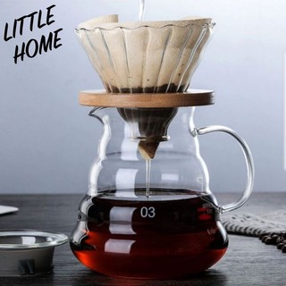 LITTLEHOME ดริปกาแฟ ชุดดริปกาแฟ อุปกรณ์ดริปกาแฟ แก้วชงกาแฟ เหยือกดริปกาแฟ เหยือกกาแฟ ที่ชงกาแฟ (A)