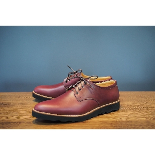 "LAST PAIR" Size42 Maroon Derby Shoes in Rugged Sole รุ่น SLU039-2