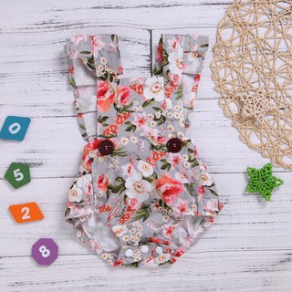 💟💟(พร้อมส่ง‼️)💟💟romper สไตล์ใหม่ยุโรปและอเมริกาผ้าฝ้ายลายดอกไม้เด็กเสื้อผ้าเด็กปีนเขาอินเทรนด์0-2ปี
