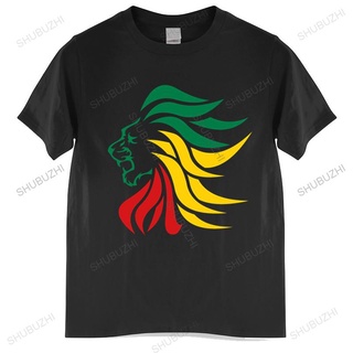 เสื้อยืดสีขาวเสื้อยืด ผ้าฝ้ายแท้ พิมพ์ลายสิงโต Rasta Jamaica Judah สีดํา ของขวัญแต่งงาน สไตล์บูติก สําหรับผู้ชายS-4XL