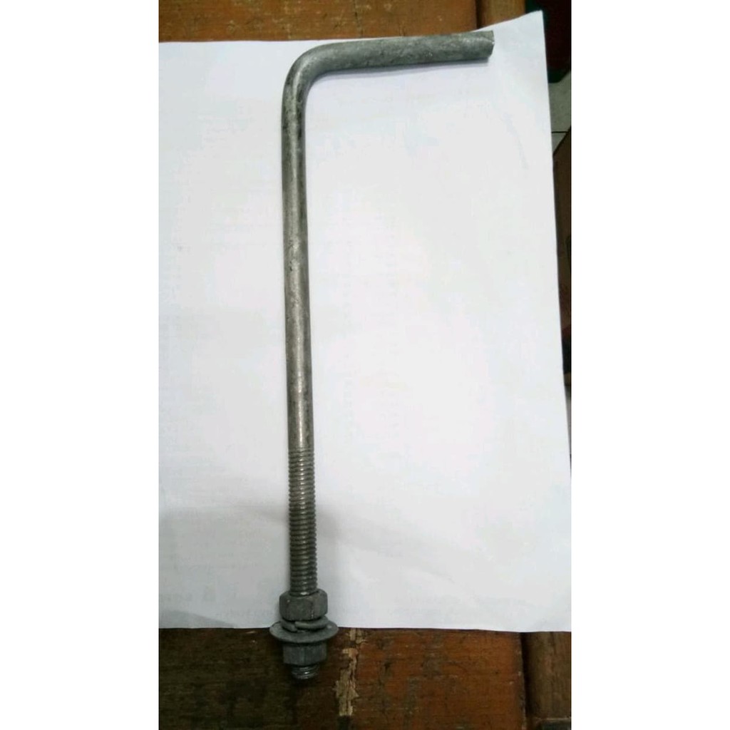 Bolt Anchor / Anchor Bolt M12 x 30 ซม. Hotdip สังกะสี Plus Nut