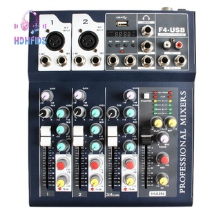 Audio Mixer,Portable Sound System Mic Line Audio Mixer Console with 48V Phantom Power for Stage Performance US Plug