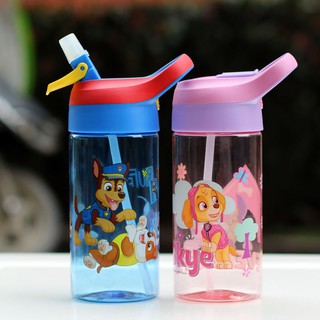 Paw Patrolกระติกน้ำหลอดเด้ง ขวดน้ำเด็ก ขวดน้ำหลอดเด้ง 500ml. กระติกน้ำ！ปลอกหุ้มกระติกพร้อมสาย สีสันสดใส