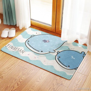 แพคเกจราคาต่ำสุด▥☜✑Mr. Whale Double Floor Mat Bathroom Short Velvet Anti-slip