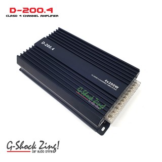 D-200.4 Clas-D/4CH เพาเวอร์แอมป์ ขับเสียงกลางแหลม/ขับซับเบส 4X200W รุ่น D-200.4