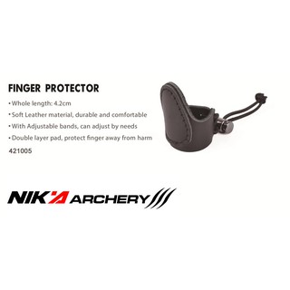 ธนู Finger Protector for Traditional Archery. Real Leather, Double Layer