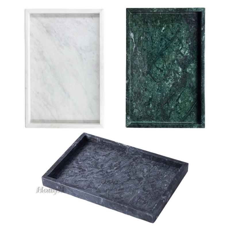[Homyl1] ถาดใส่กระดาษทิชชู่ ลายหินอ่อน สีขาว สําหรับห้องครัว
