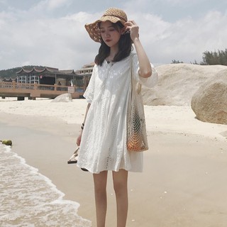 พร้อมส่ง 🌟 Korea Lace dress เดรสลูกไม้ มินิเดรสลูกไม้  MOONSASA