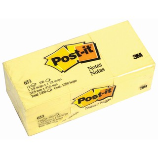 โพสต์-อิท โน้ต 1.5x2" สีเหลือง (12เล่ม) โพสต์-อิท 653 Post-It Note 1.5x2 "Yellow (12 books) Post-It 653