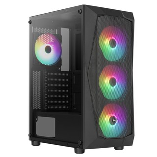 Aerocool Falcon MID TOWER CASE (Falcon-G-BK-V1) 12cm RGB Fan x 4