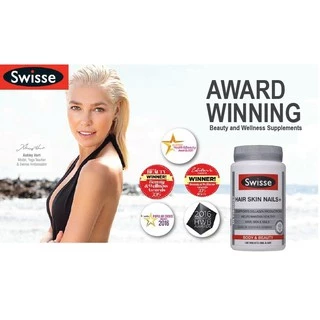 Swisse Beauty Hair Skin Nails+ 100 Tablets อาหารเสริมบำรุงผม ผิว เล็บ ให้เงางามเปล่งปลั่ง