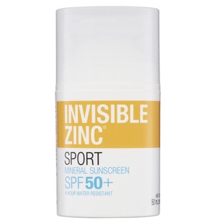 Invisible Zinc SPF 50+ Sport Mineral Sunscreen 4 Hour Water Resistant 50ml