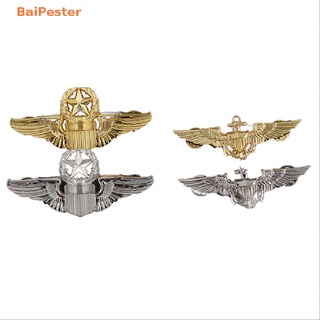 [BaiPester] US Wings Military Command Master Aviator Metal Wings Badge Pin Brooch