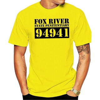 เสื้อยืด คอกลม พิมพ์ลาย Serie Tv Prison Break Stampa Matricola Fox River แฟชั่นสําหรับผู้หญิง